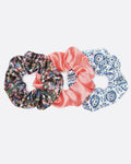 3 Pack Printed Satin Scrunchies