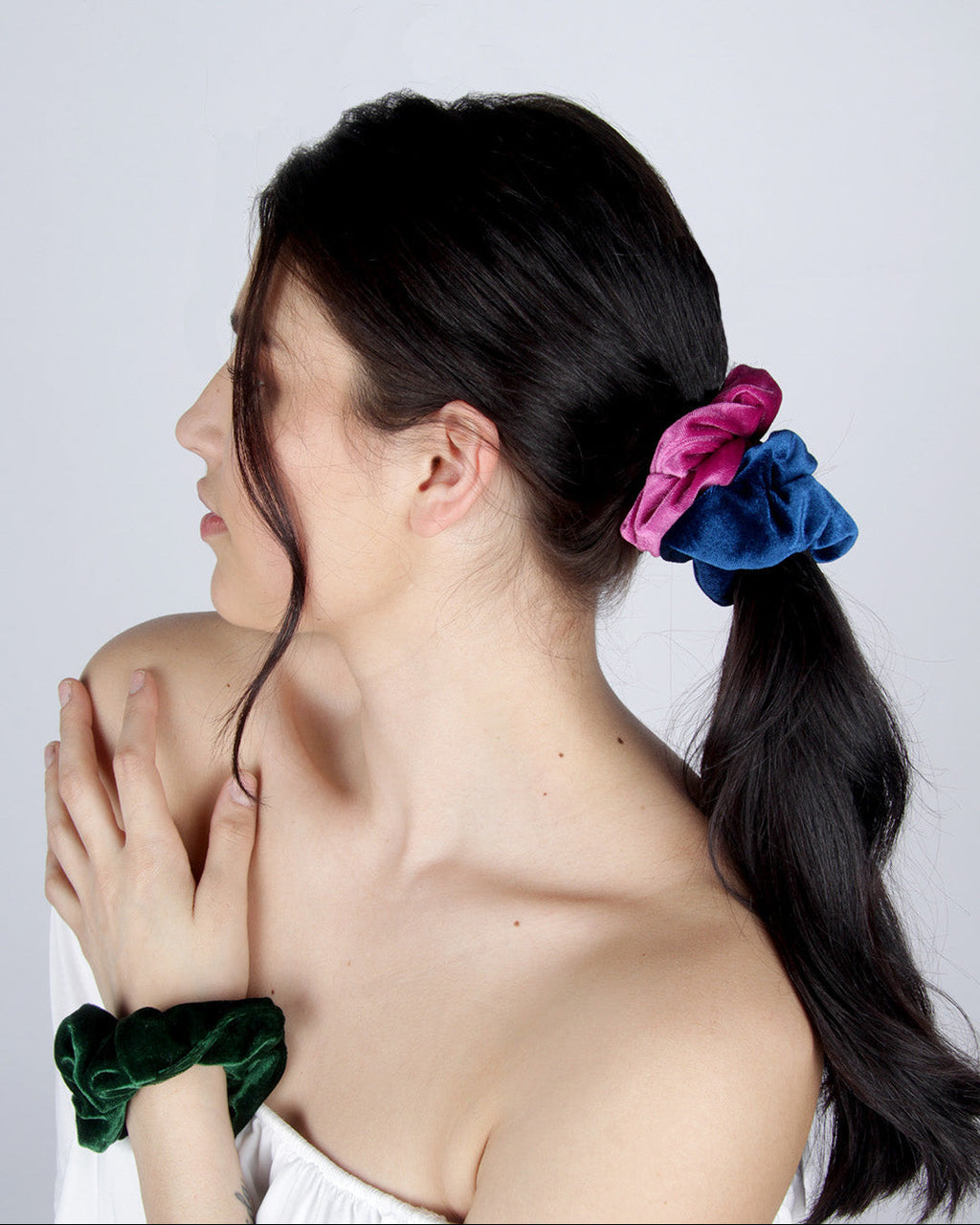 3 Pack Luxe Velvet Scrunchies