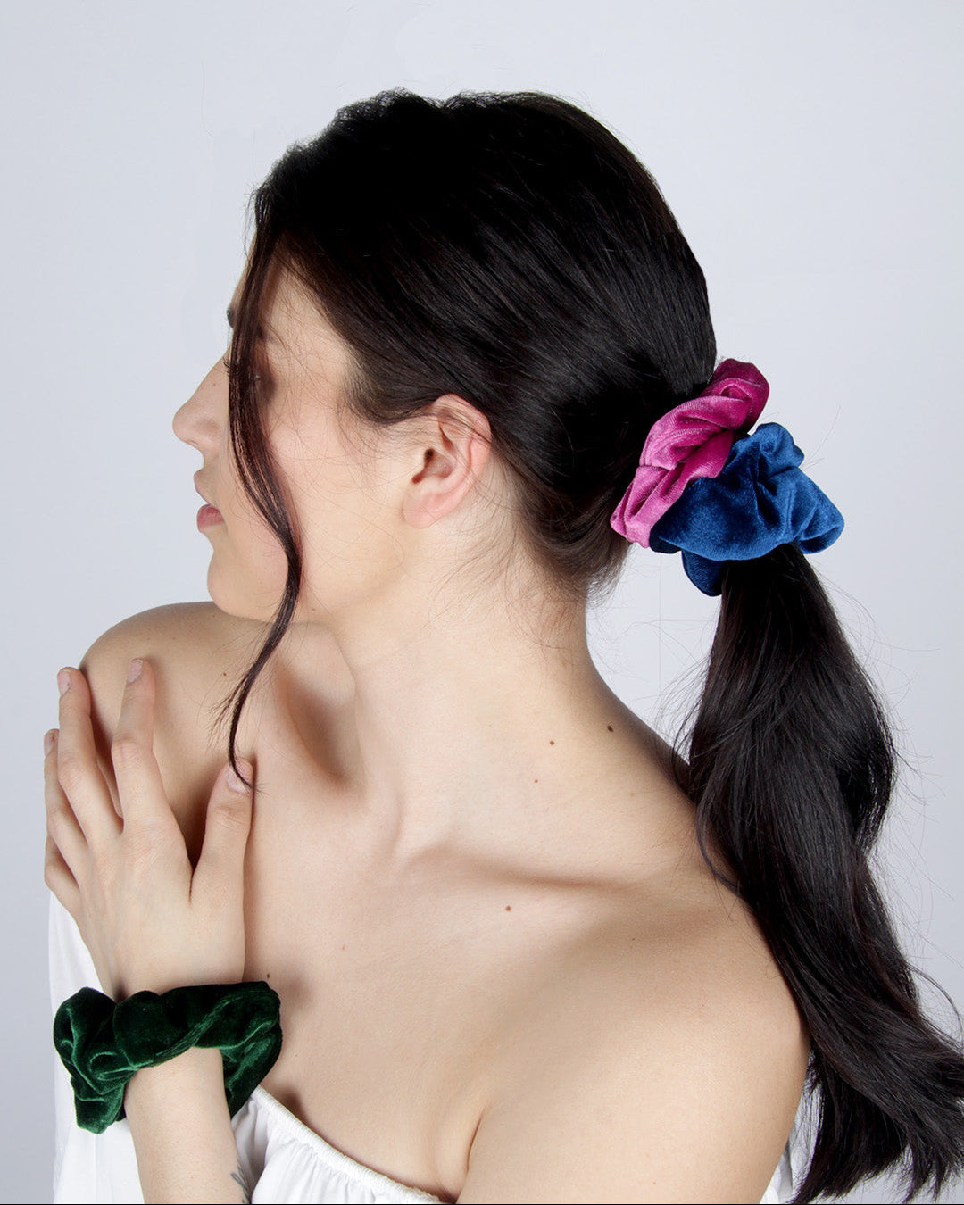 3 Pack Luxe Velvet Scrunchies
