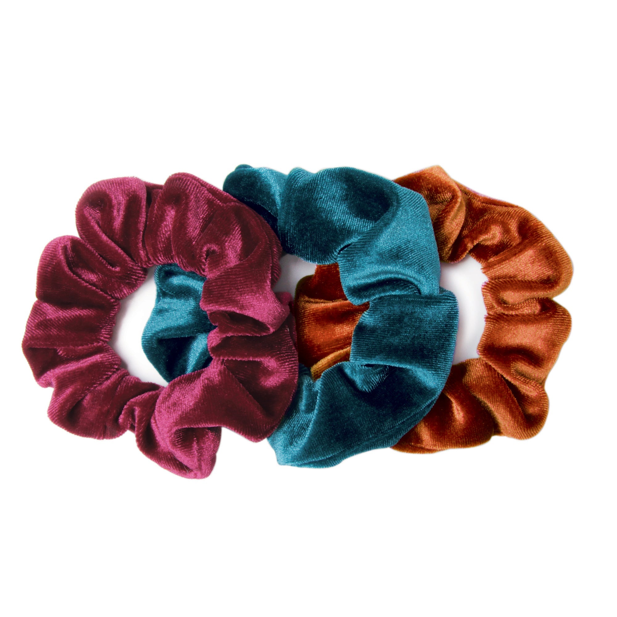 3 Pack Luxe Velvet Scrunchies