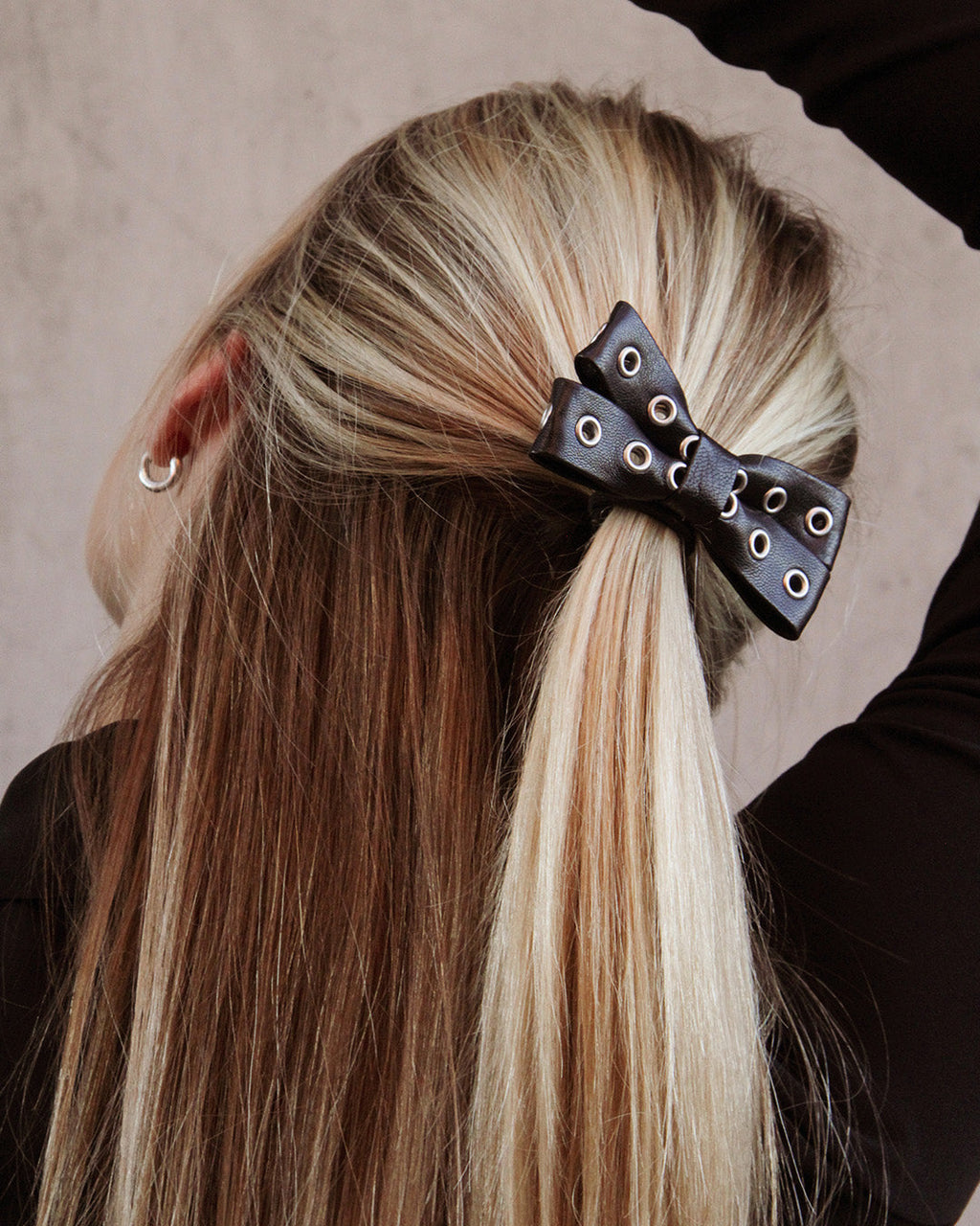 Street Chic Faux Leather Pony Bows - 2 Pack