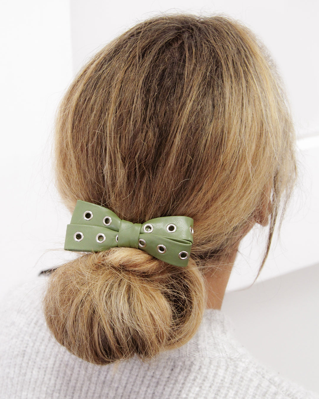 Street Chic Faux Leather Pony Bows - 2 Pack