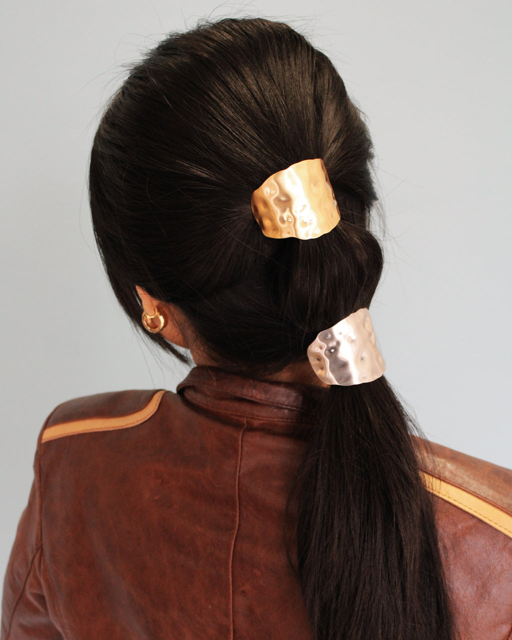 Hammered Metals Hair Ties - 2 Pack