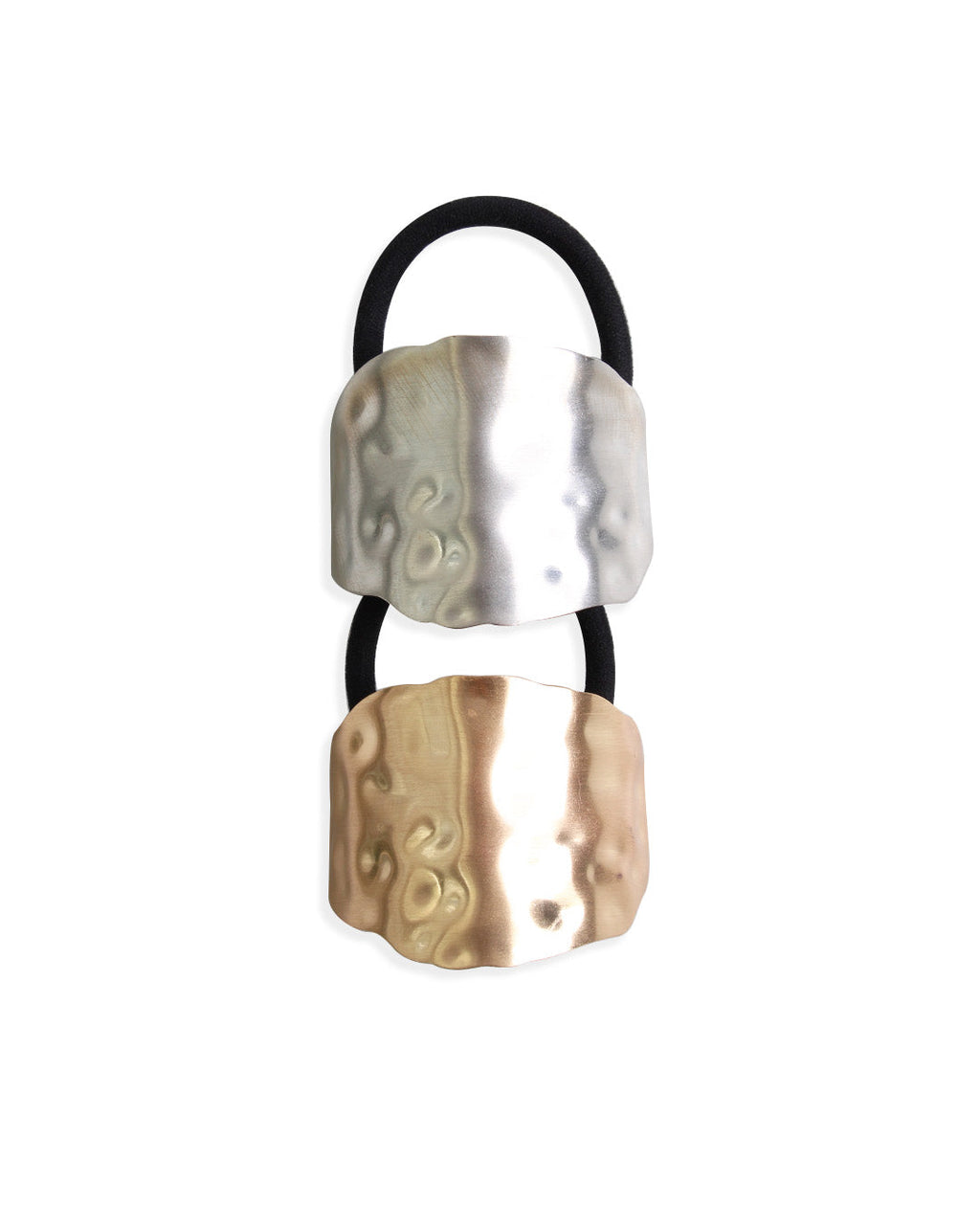 Hammered Metals Hair Ties - 2 Pack