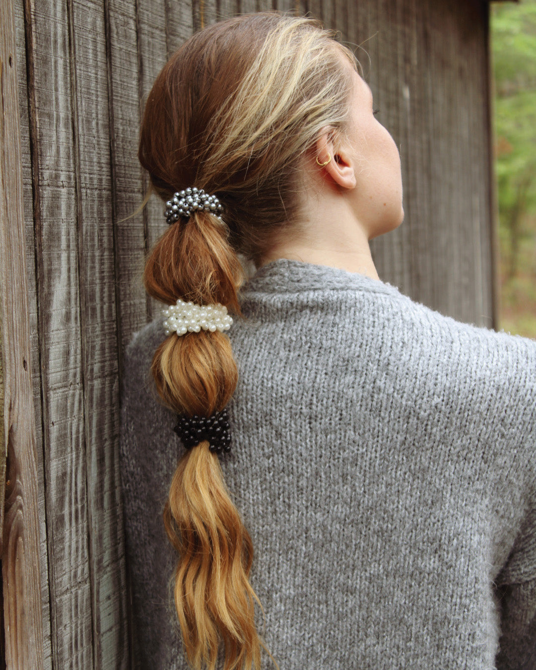 First Frost Pearl Hair Elastics - 3 Pack