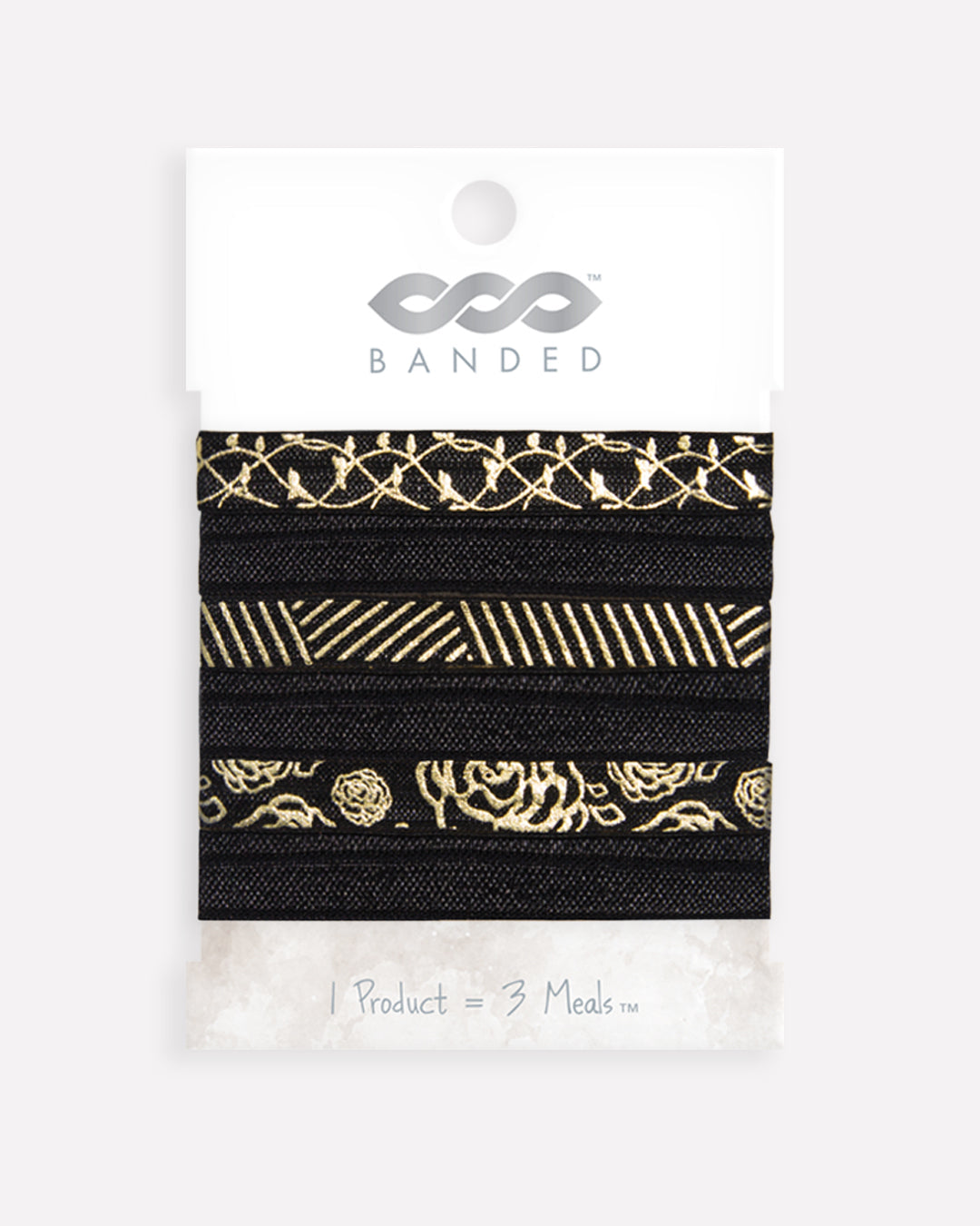 Black Tie Party - Narrow Hair Ties