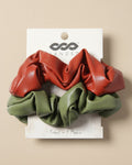 Faux Leather Scrunchies